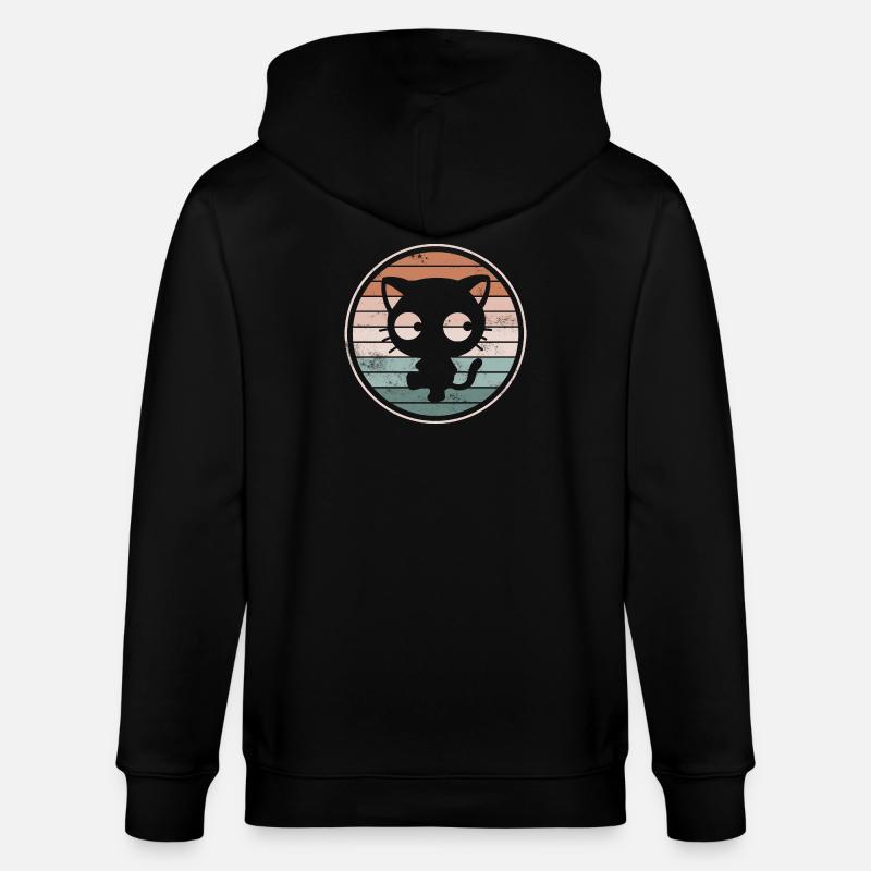 Chats Chats - Veste à capuche bio CULTIVATOR Stanley/Stella Unisexe - noir