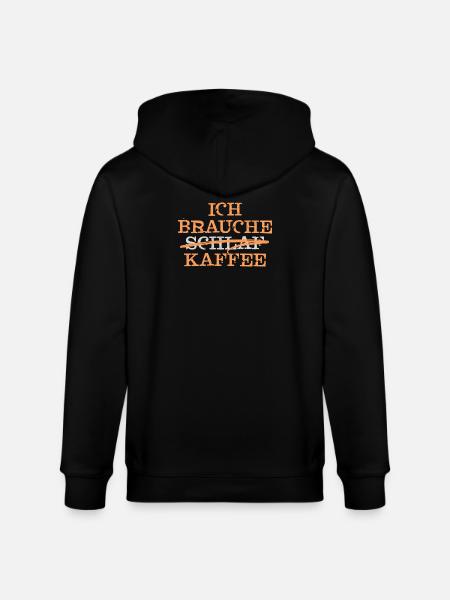 Kaffee Koffein Munter Werden Müdigkeit Statement - Stanley/Stella Unisex Bio-Kapuzenjacke CULTIVATOR - Schwarz