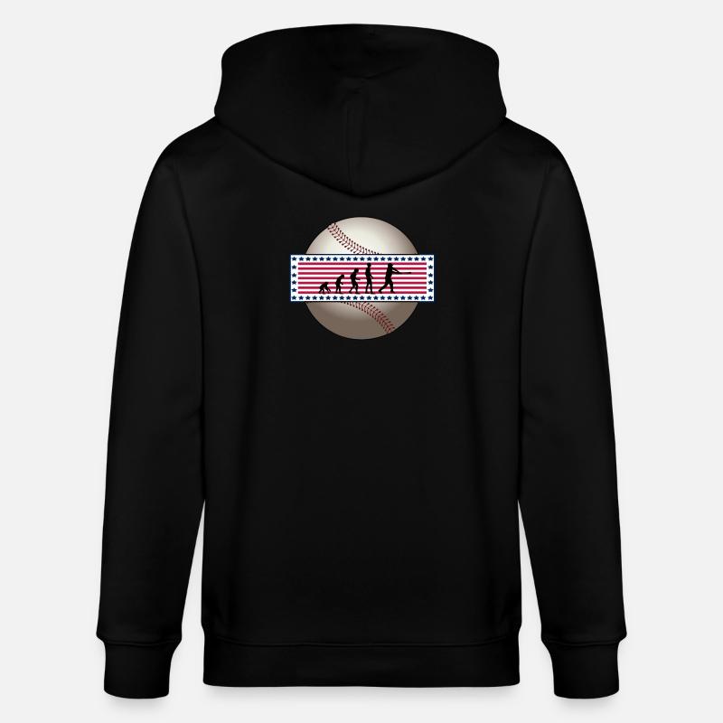 EVOLUTION BASEBALL SPORT USA GESCHENK - Stanley/Stella Unisex Bio-Kapuzenjacke CULTIVATOR  - Schwarz