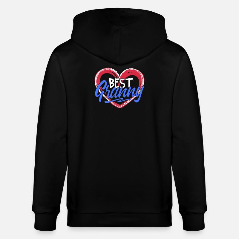 Beste Oma Großmutter Großmama Gratuliere Statement - Stanley/Stella Unisex Bio-Kapuzenjacke CULTIVATOR  - Schwarz