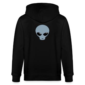 Alien design - Stanley/Stella CULTIVATOR  Unisex Organic Hooded Jacket - black - Back - Anna (173cm)