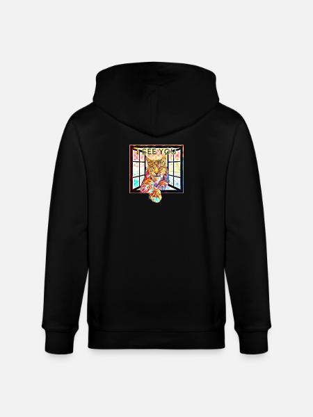 The lynx I see you - Stanley/Stella CULTIVATOR Unisex Organic Hooded Jacket - black
