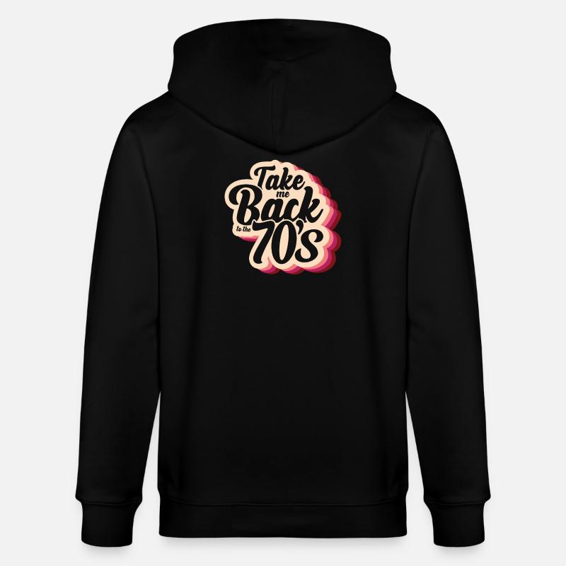 Ramenez-moi dans les années 70 - Veste à capuche bio CULTIVATOR Stanley/Stella Unisexe - noir