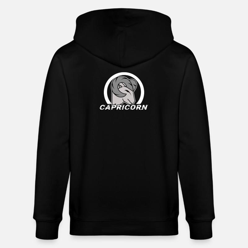 Horoskop Steinbock Tierkreiszeichen Astronomie - Stanley/Stella Unisex Bio-Kapuzenjacke CULTIVATOR  - Schwarz