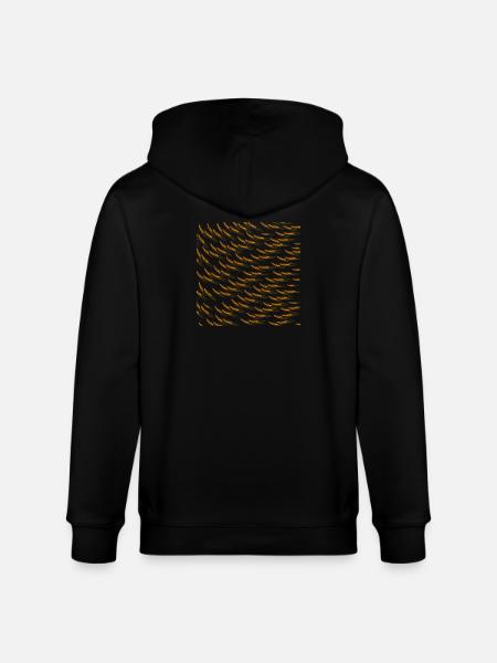 pflanzenmuster sommerlich, gerstenmuster - Stanley/Stella Unisex Bio-Kapuzenjacke CULTIVATOR  - Schwarz