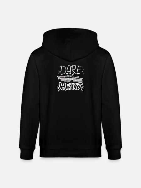 Motivational hand lettering message - Stanley/Stella CULTIVATOR Unisex Organic Hooded Jacket - black