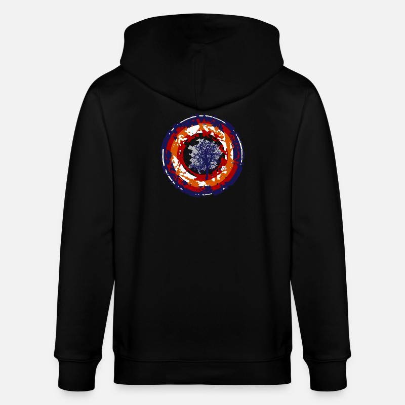 crazy bullseye - Stanley/Stella Unisex Bio-Kapuzenjacke CULTIVATOR  - Schwarz