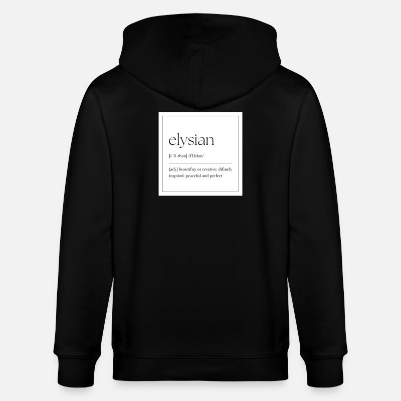 Elysian Elegance Typografie - Stanley/Stella Unisex Bio-Kapuzenjacke CULTIVATOR  - Schwarz