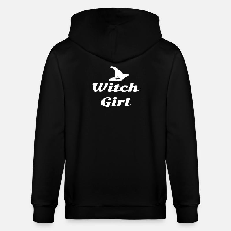 Hexenhut, Sprüche, Mädchen, halloween Outfit - Stanley/Stella Unisex Bio-Kapuzenjacke CULTIVATOR  - Schwarz