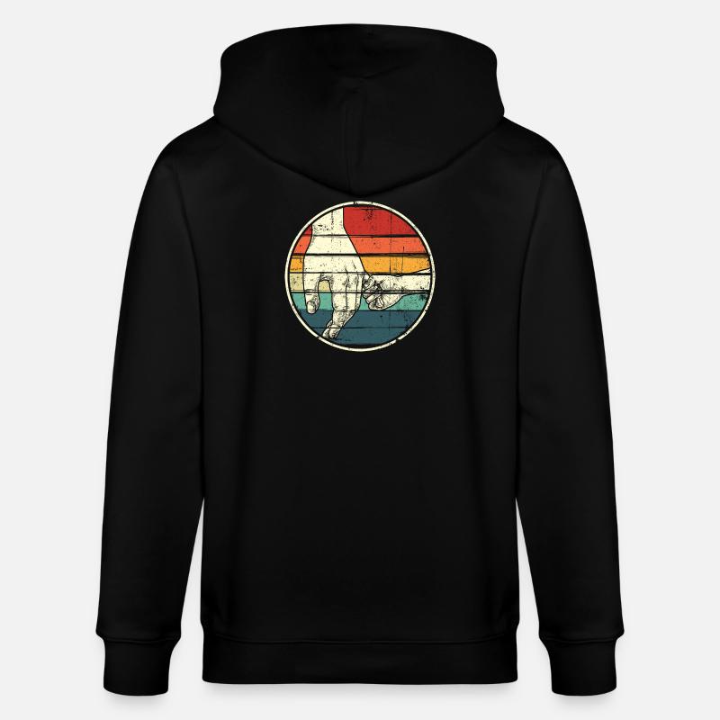 Holding Hands Rainbow Circle - Stanley/Stella CULTIVATOR  Unisex Organic Hooded Jacket - black