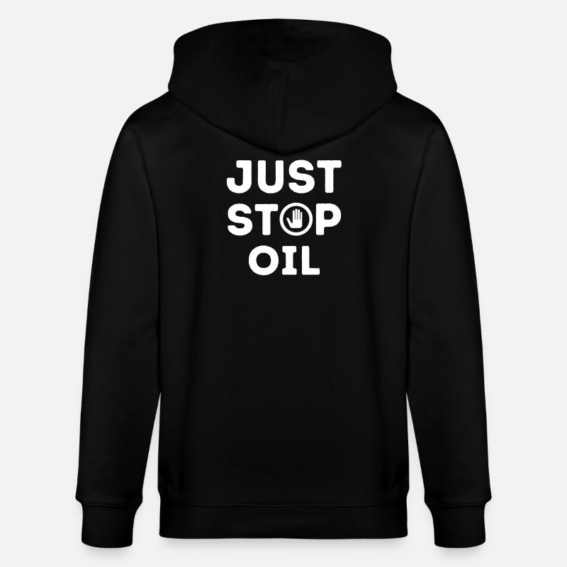 Öl einfach stoppen - Stanley/Stella Unisex Bio-Kapuzenjacke CULTIVATOR  - Schwarz