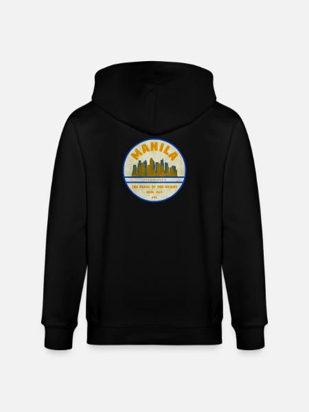 Manila Skyline – Perle des Orients - Stanley/Stella Unisex Bio-Kapuzenjacke CULTIVATOR - Schwarz