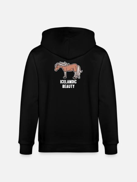 Islandpferde Cool Pferde Statement Pferdefan - Stanley/Stella Unisex Bio-Kapuzenjacke CULTIVATOR - Schwarz