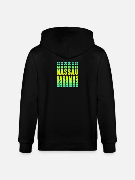 Nassau Bahamas Design - Stanley/Stella CULTIVATOR  Unisex Organic Hooded Jacket - black