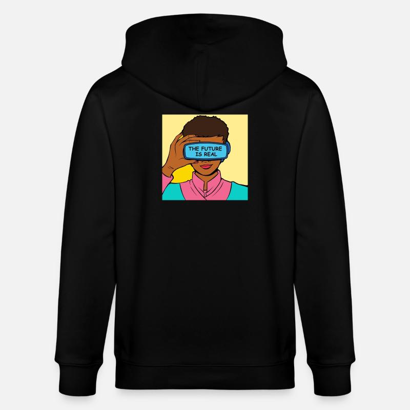 L’avenir, c’est Real VR Vision - Veste à capuche bio CULTIVATOR Stanley/Stella Unisexe - noir