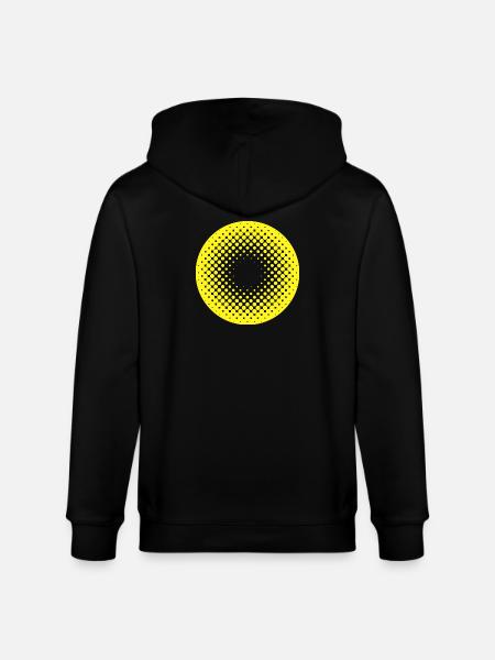 Sonnenkreis Halftone Muster - Stanley/Stella Unisex Bio-Kapuzenjacke CULTIVATOR - Schwarz