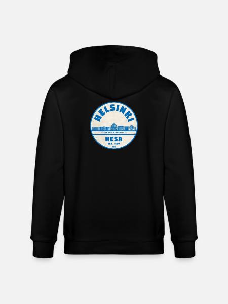 Helsinki Skyline Emblem 1550 - Stanley/Stella CULTIVATOR Unisex Organic Hooded Jacket - black