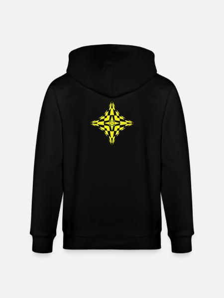 Star in Astroid - Stanley/Stella CULTIVATOR  Unisex Organic Hooded Jacket - black