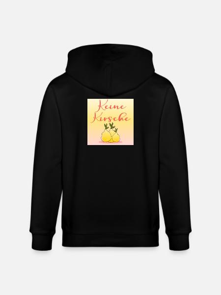 Früchte Zitronen - Kirsche - Stanley/Stella Unisex Bio-Kapuzenjacke CULTIVATOR  - Schwarz