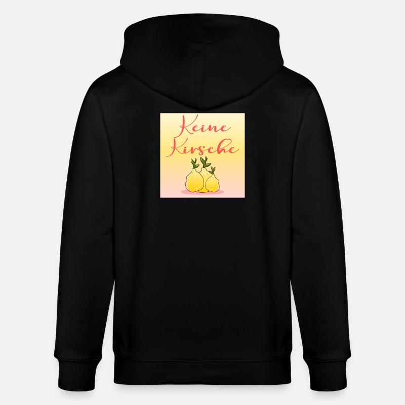 Früchte Zitronen - Kirsche - Stanley/Stella Unisex Bio-Kapuzenjacke CULTIVATOR  - Schwarz