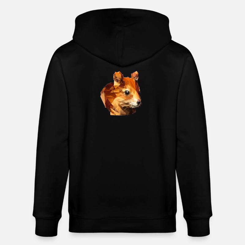 Polygon Eichhörnchen - Stanley/Stella Unisex Bio-Kapuzenjacke CULTIVATOR  - Schwarz