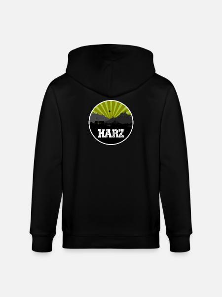 Resin Retro Skyline - Stanley/Stella CULTIVATOR Unisex Organic Hooded Jacket - black