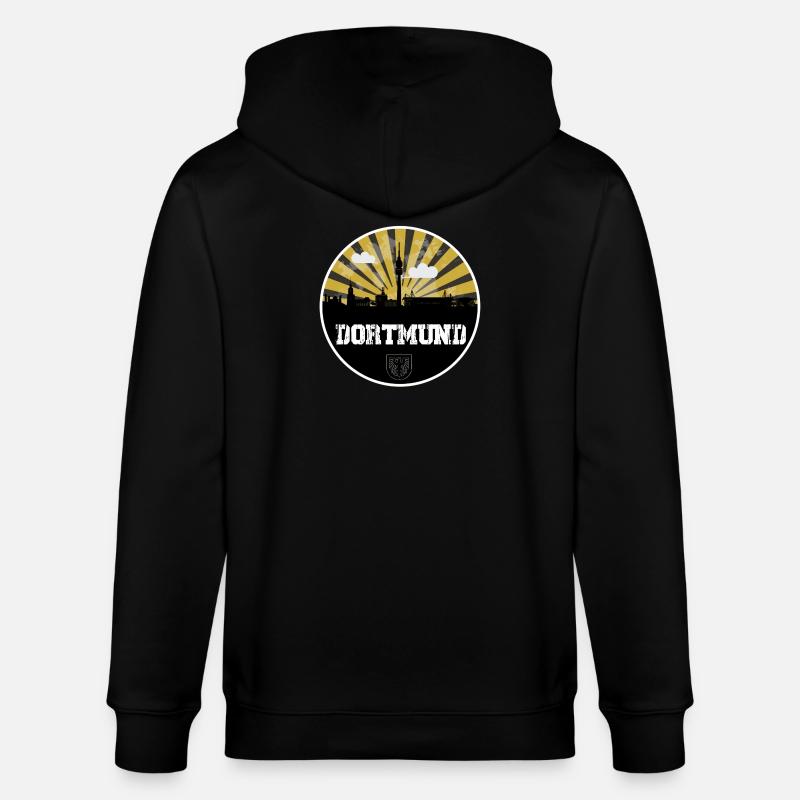 Dortmund Skyline Heimspiel - Stanley/Stella Unisex Bio-Kapuzenjacke CULTIVATOR - Schwarz