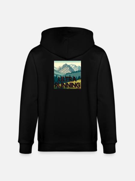 Ultra Running - Stanley/Stella CULTIVATOR  Unisex Organic Hooded Jacket - black