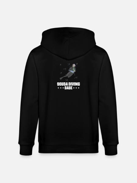 Scuba Diving Spearfishing Design - Stanley/Stella CULTIVATOR  Unisex Organic Hooded Jacket - black