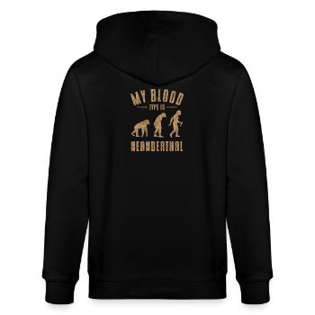 Anthropologe Meine Blutgruppe ist Neandertaler - Stanley/Stella Unisex Bio-Kapuzenjacke CULTIVATOR  - Schwarz - Hinten - Anna (173cm)