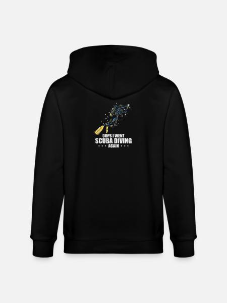 Scuba Diving Dive Design - Stanley/Stella CULTIVATOR  Unisex Organic Hooded Jacket - black