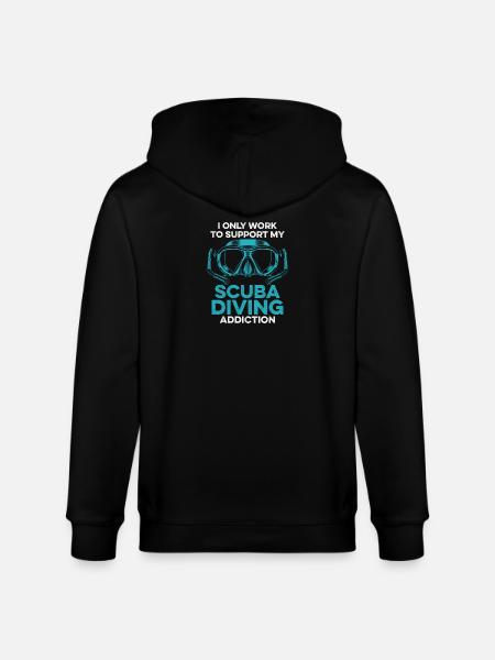 Design de plongée sous-marine - Veste à capuche bio CULTIVATOR Stanley/Stella Unisexe - noir
