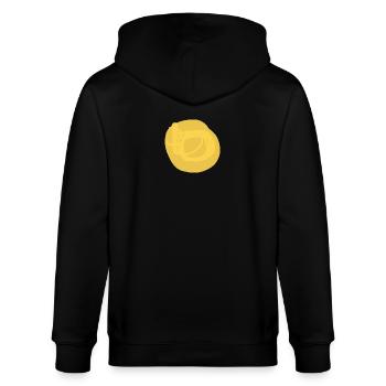 Der gelbe Kreis - Stanley/Stella Unisex Bio-Kapuzenjacke CULTIVATOR  - Schwarz - Hinten - Anna (173cm)