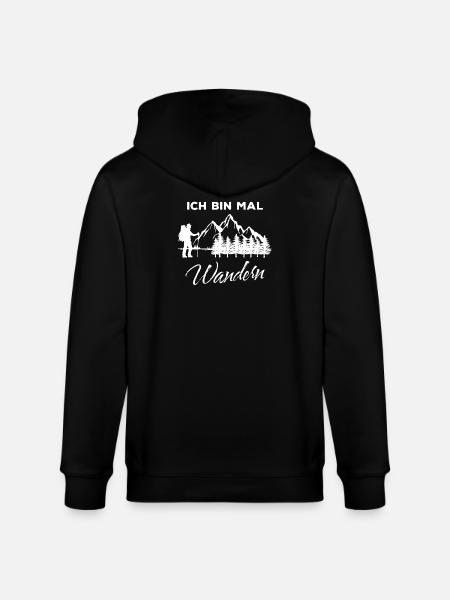 Wanderer Bergsteigen Statement Wandern Klettern - Stanley/Stella Unisex Bio-Kapuzenjacke CULTIVATOR - Schwarz
