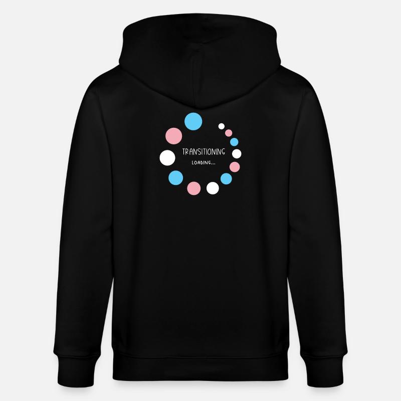 Pride Month - Transitioning... Loading - Stanley/Stella CULTIVATOR Unisex Organic Hooded Jacket - black