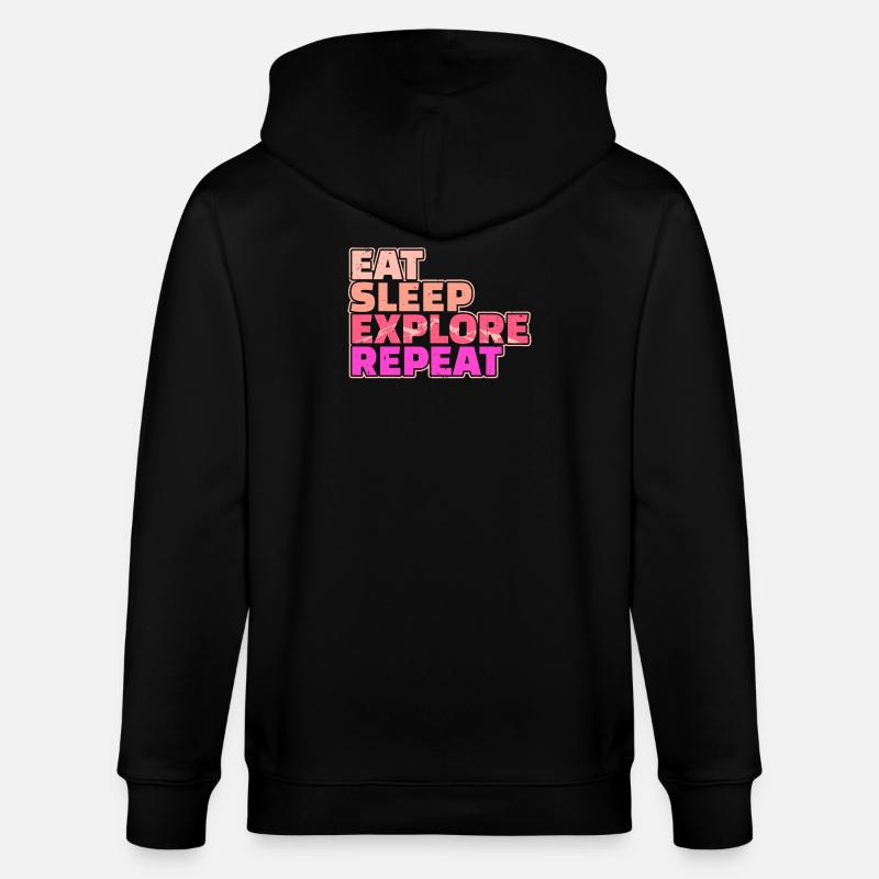 Bergsteigen Wanderer Wanderung Wandern Statement - Stanley/Stella Unisex Bio-Kapuzenjacke CULTIVATOR  - Schwarz