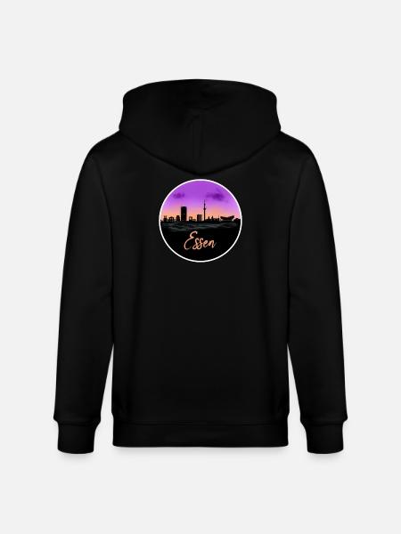Essen Fine Skyline - Veste à capuche bio CULTIVATOR Stanley/Stella Unisexe - noir