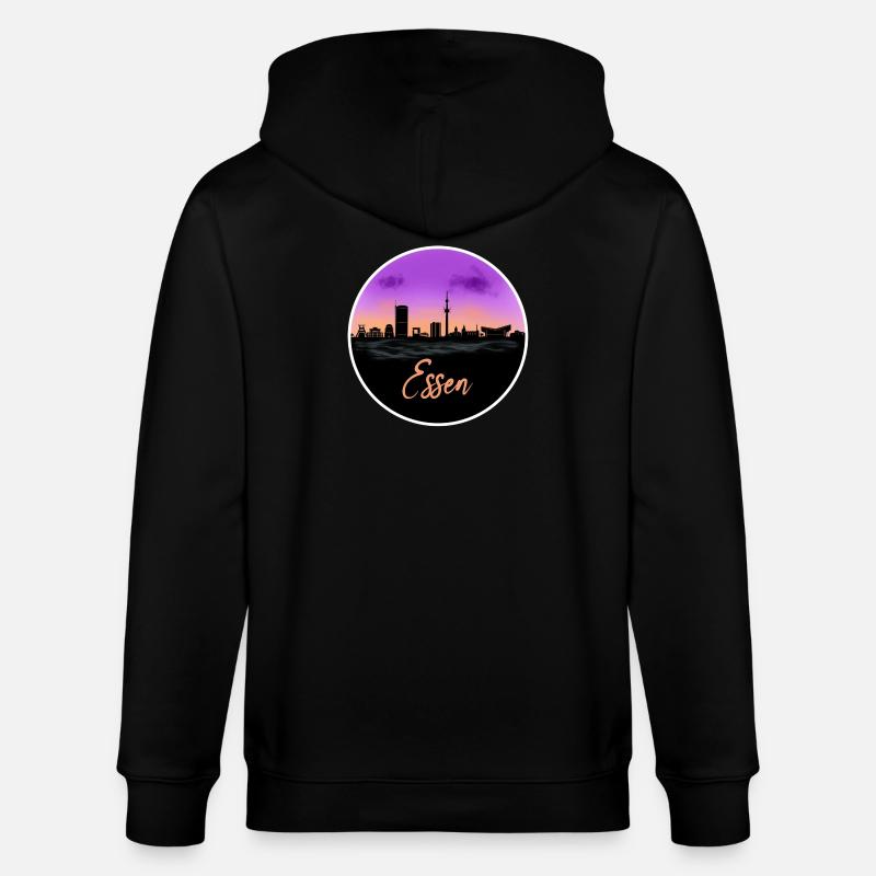 Essen Fine Skyline - Veste à capuche bio CULTIVATOR Stanley/Stella Unisexe - noir