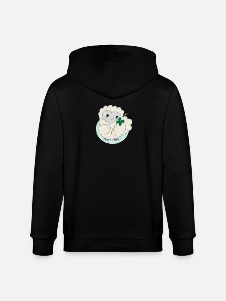 Lioba silk chicken, happiness - Stanley/Stella CULTIVATOR Unisex Organic Hooded Jacket - black