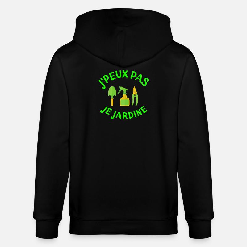 jardinage, jardiner, fan de jardinage - Veste à capuche bio CULTIVATOR Stanley/Stella Unisexe - noir