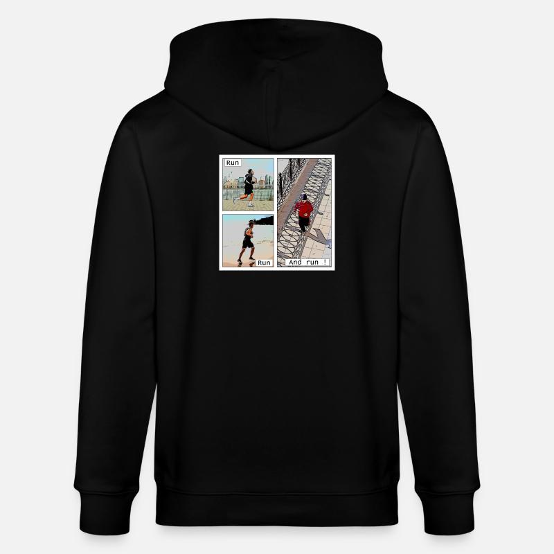 Le plaisir de courrir - Veste à capuche bio CULTIVATOR Stanley/Stella Unisexe - noir