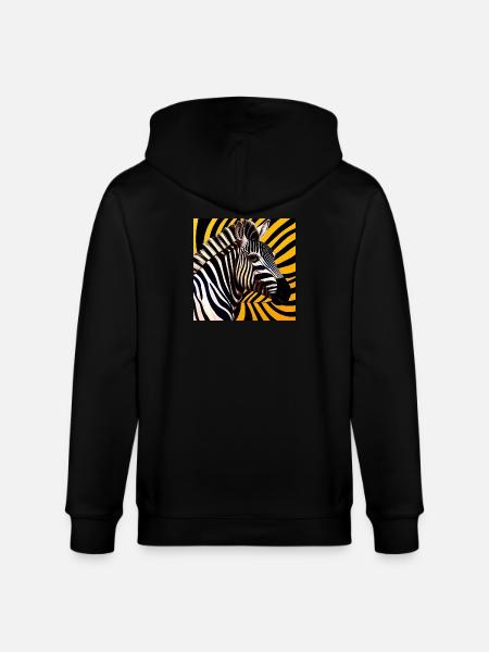 Zebra - Stanley/Stella Unisex Bio-Kapuzenjacke CULTIVATOR - Schwarz