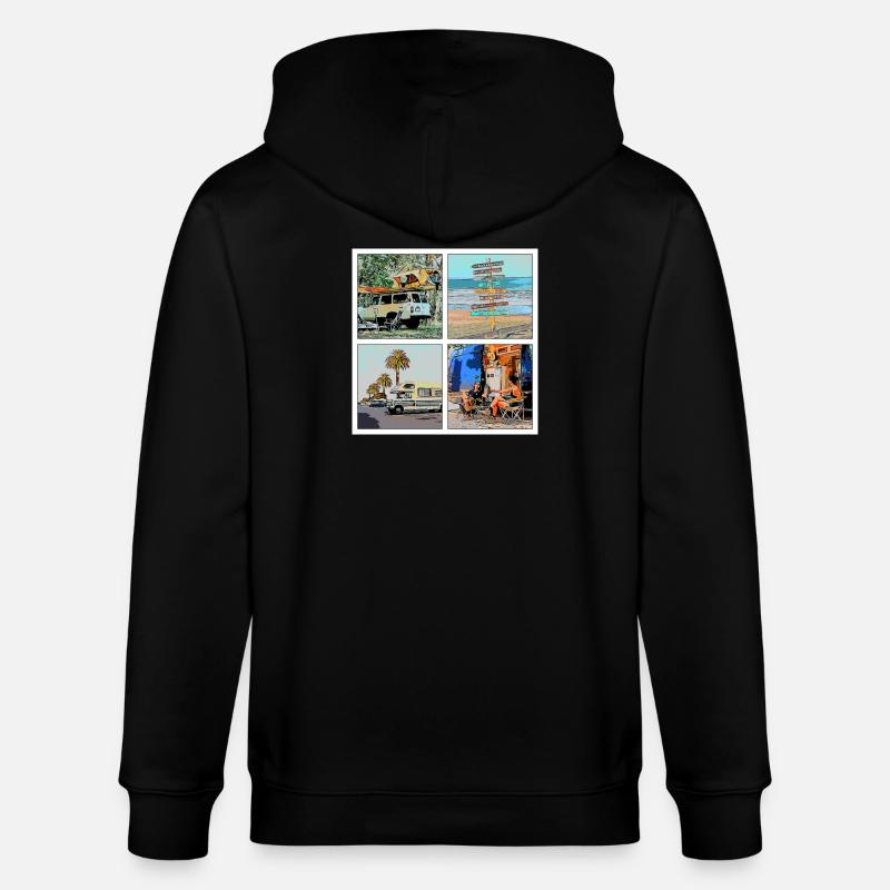 CAMPING - Veste à capuche bio CULTIVATOR Stanley/Stella Unisexe - noir