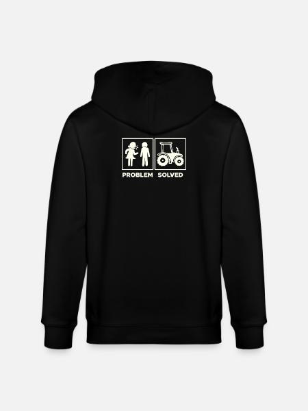 Traktor Statement Nutzfahrzeug Fahrzeug Ackerbau - Stanley/Stella Unisex Bio-Kapuzenjacke CULTIVATOR  - Schwarz