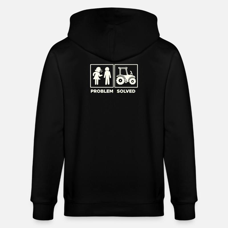 Traktor Statement Nutzfahrzeug Fahrzeug Ackerbau - Stanley/Stella Unisex Bio-Kapuzenjacke CULTIVATOR  - Schwarz