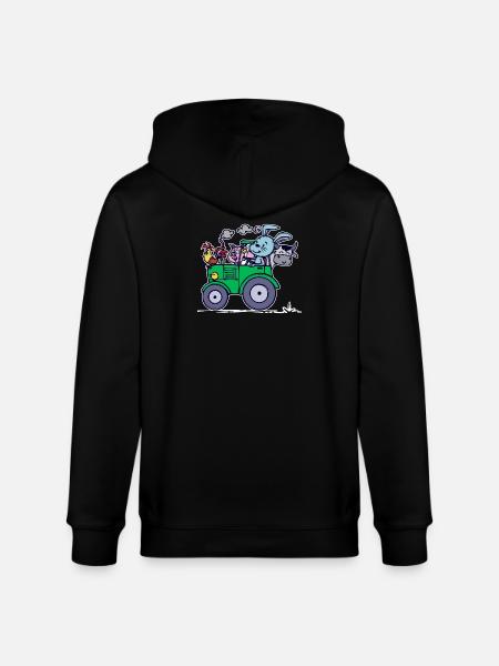 Agricultural Machinery Statement Farming Farm Tractor - Stanley/Stella CULTIVATOR  Unisex Organic Hooded Jacket - black
