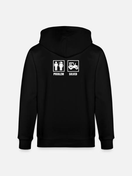 Véhicule de machinerie agricole disant champ de véhicules utilitaires - Veste à capuche bio CULTIVATOR Stanley/Stella Unisexe - noir