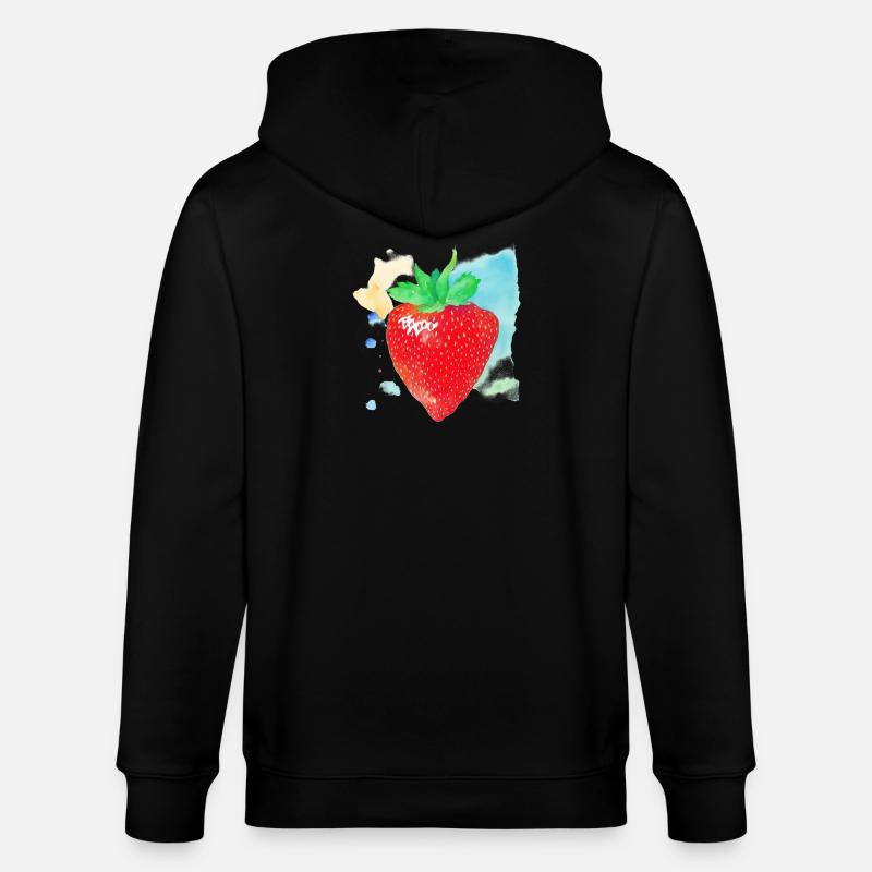 Erdbeere - Stanley/Stella Unisex Bio-Kapuzenjacke CULTIVATOR  - Schwarz