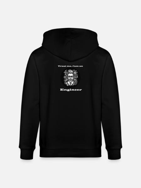 Trust me Engineer weiß - Stanley/Stella Unisex Bio-Kapuzenjacke CULTIVATOR - Schwarz