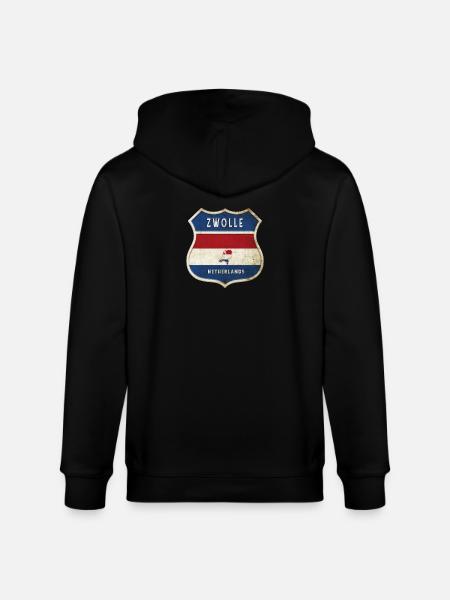 Zwolle Niederlande Wappen Design - Stanley/Stella Unisex Bio-Kapuzenjacke CULTIVATOR - Schwarz